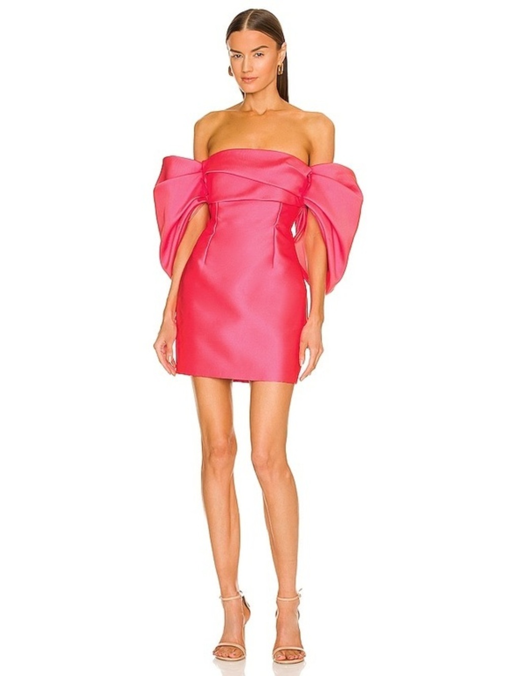 Solace London Elina Mini Dress in Ultra Pink has flaw
